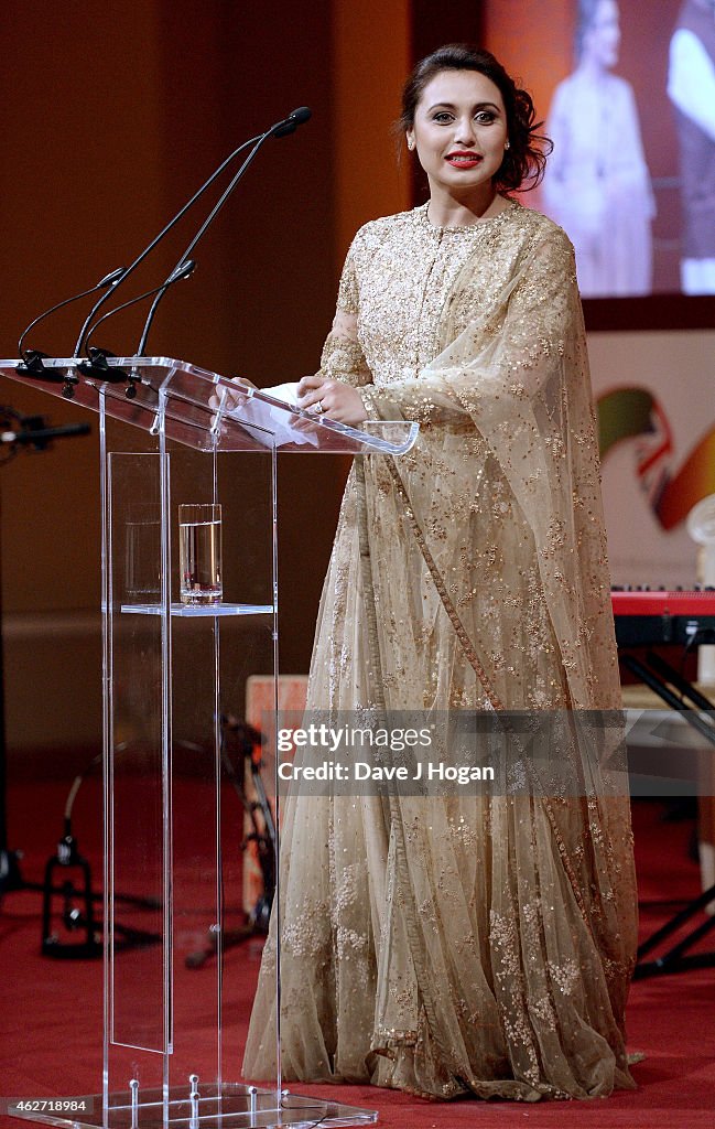 Asia Rani Actress Rani Mukerji are seen onstage as she attends the British ...