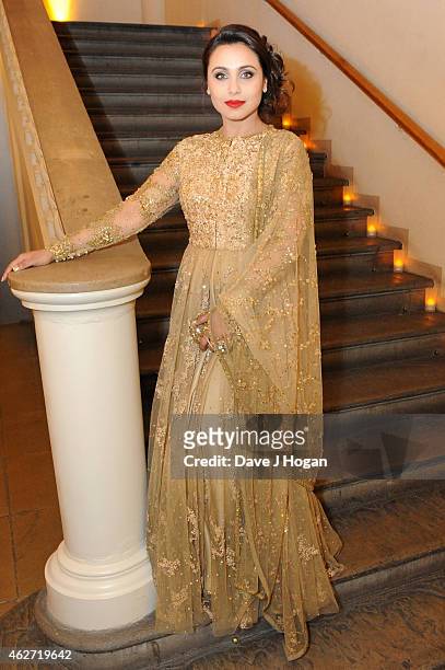 Actress Rani Mukerji are seen onstage as she attends the British Asian Trust dinner at Banqueting House on February 3, 2015 in London, England.