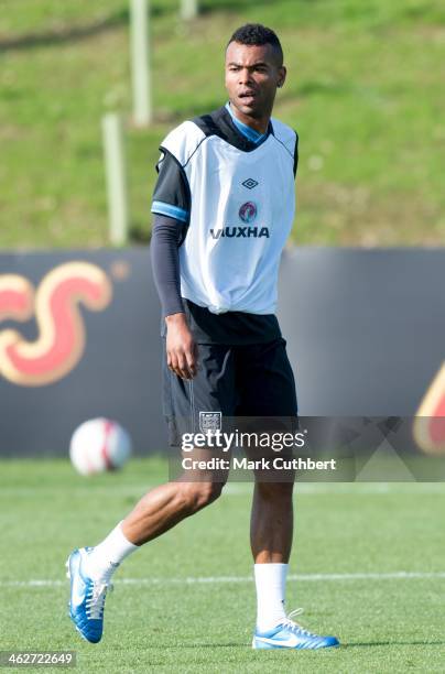 Ashley Cole during a visit by Prince William, Duke of Cambridge and Catherine, Duchess of Cambridge at the official launch of The Football...