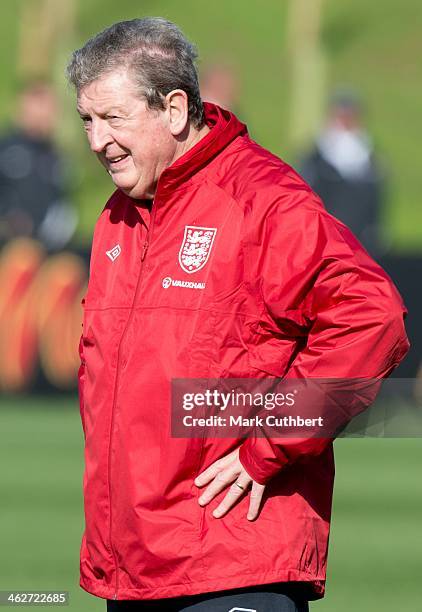 Roy Hodgson during a visit by Prince William, Duke of Cambridge and Catherine, Duchess of Cambridge at the official launch of The Football...