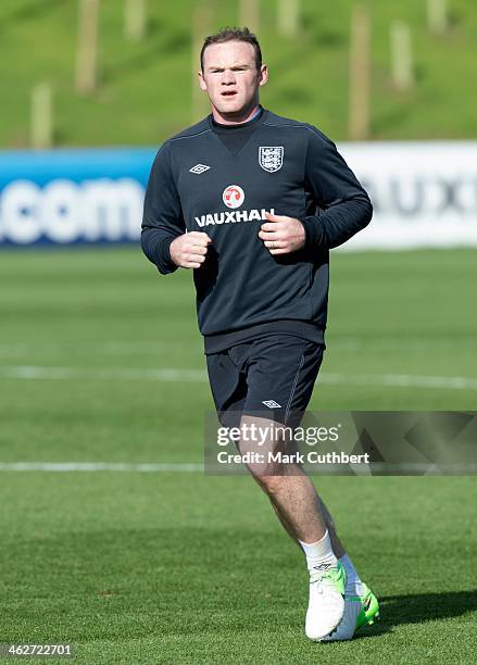 Wayne Rooney during a visit by Prince William, Duke of Cambridge and Catherine, Duchess of Cambridge at the official launch of The Football...