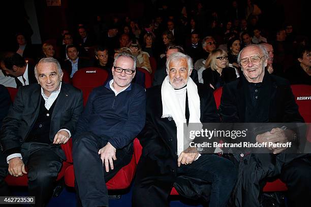 Cesar Academy President Alain Terzian, Cannes Film Festival Delegate General Thierry Fremaux, Actor Jean Paul Belmondo and Christian Brincourt attend...