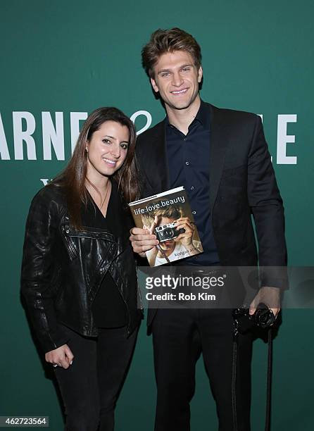 Keegan Allen promotes his new book, "life.love.beauty" with Dana Matthews at Barnes & Noble Union Square on February 3, 2015 in New York City.