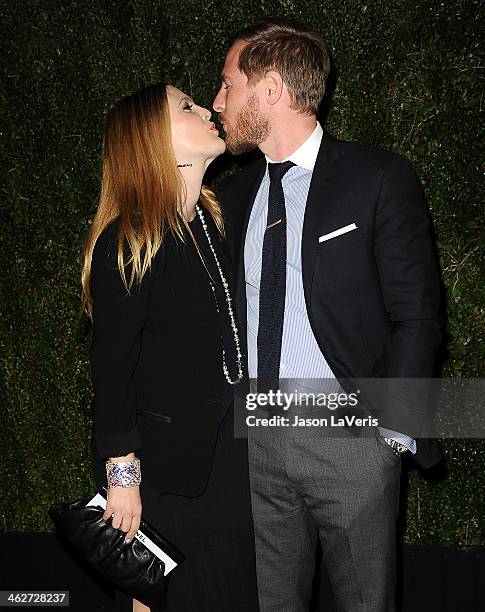 Actress Drew Barrymore and husband Will Kopelman attend the release of "Find It In Everything" at Chanel Boutique on January 14, 2014 in Beverly...