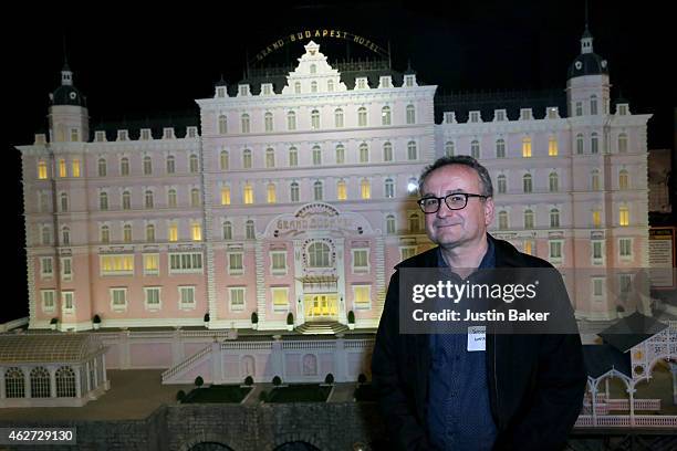 Simon Weisse stands in front of his model of "The Grand Budapest Hotel" at the Hollywood Museum Presents Annual Celebration of Entertainment Awards...