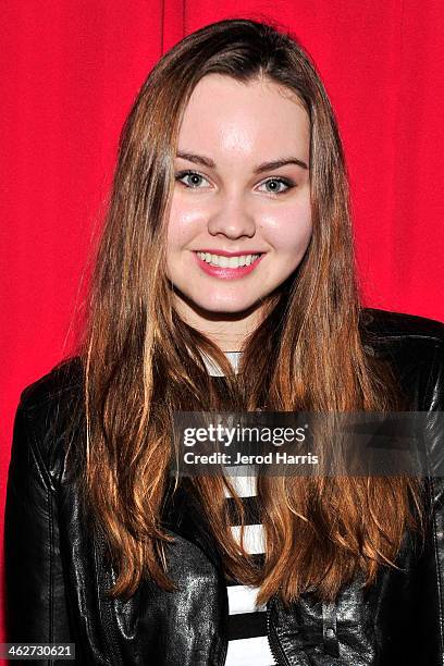Actress Liana Liberato attends a special screening of 'Free Ride' at Arena Cinema Hollywood on January 14, 2014 in Hollywood, California.