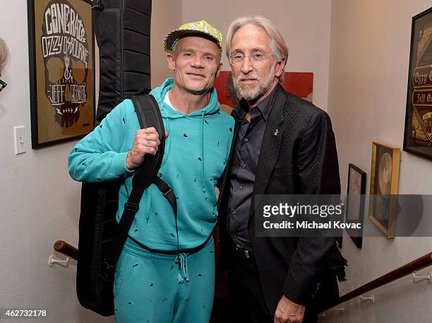 Musician Flea and National Academy of Recording Arts and Sciences President Neil Portnow attend the Eighth Annual GRAMMY week event honoring...