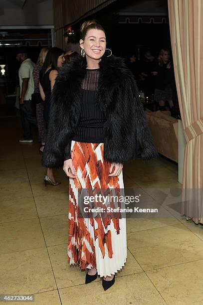 Ellen Pompeo attends Gilt And Celebrate The Launch Of Jennifer Meyer xo Jessica Alba at Sunset Tower Hotel on February 3, 2015 in West Hollywood,...