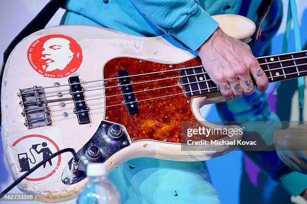 Bassist Flea performs onstage during the Eighth Annual GRAMMY week event honoring three-time GRAMMY Winner Nile Rodgers, hosted by the The Recording...