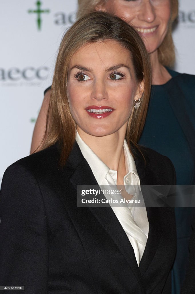 Queen Letizia of Spain Attends A Forum Against Cancer