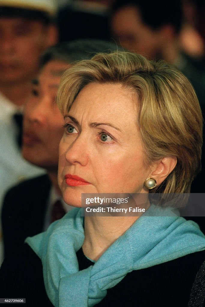 Hillary Rodham Clinton, wife of USA president Bill Clinton,...