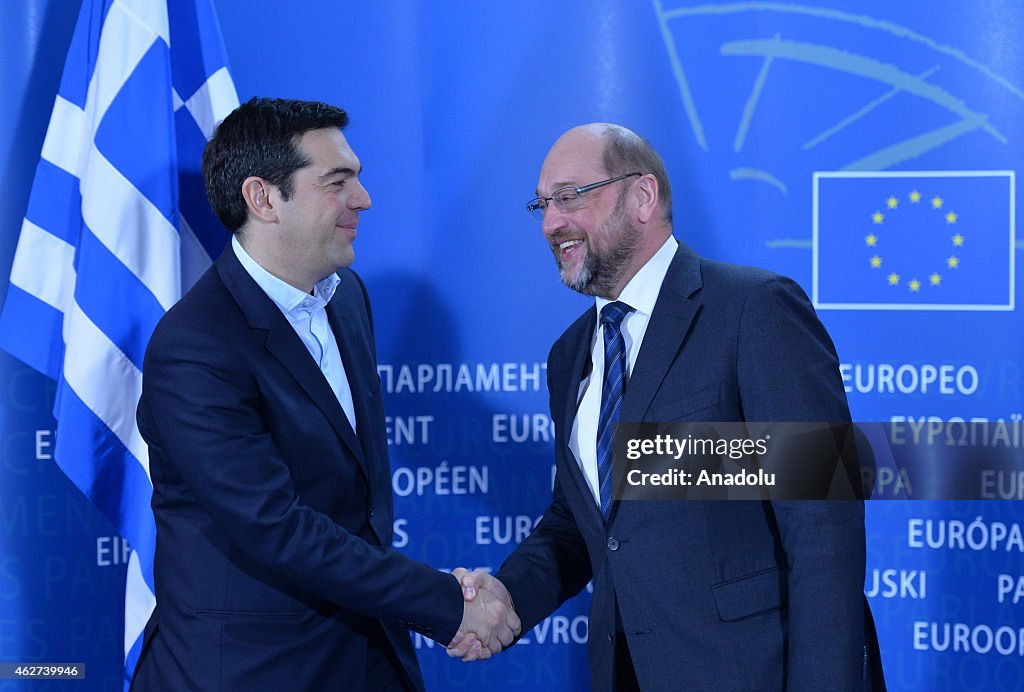 Alexis Tsipras - Martin Schulz in Brussels