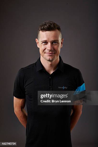 Nicolas Roche poses during a Team SKY portrait session on October 21 in Weymouth, England.