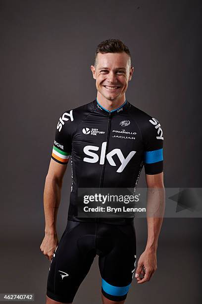 Nicolas Roche poses during a Team SKY portrait session on October 21 in Weymouth, England.