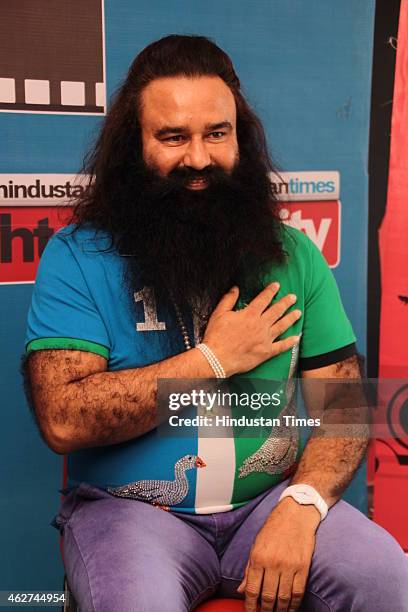 Spiritual leader and the head of the India-based socio-spiritual organisation Dera Sacha Sauda, Gurmeet Ram Rahim Singh during an exclusive interview...