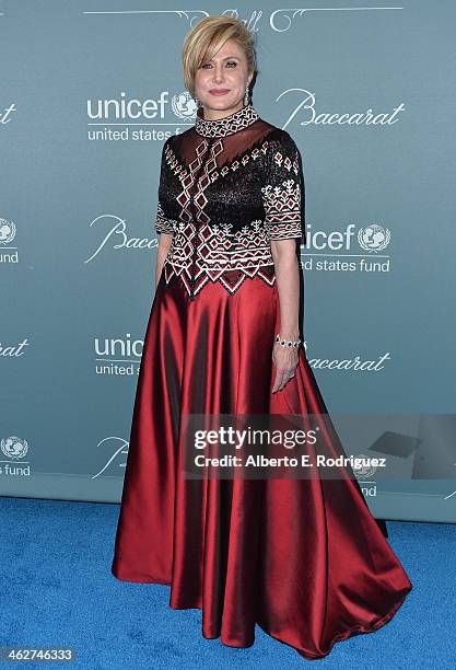 Danny Kaye Humanitarian Leadership Award recipient Ghada Irani arrives to the 2014 UNICEF Ball Presented by Baccarat at the Regent Beverly Wilshire...