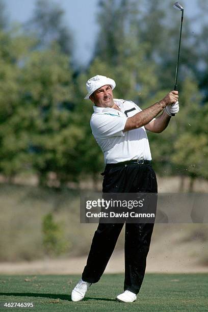 Andrew Chandler of England during the final round of the 1990 Dubai Desert Classic on the Majilis Course at The Emirates Golf Club on February, 25...