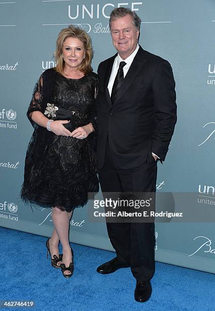 Kathy Hilton and Rick Hilton arrive to the 2014 UNICEF Ball Presented by Baccarat at the Regent Beverly Wilshire Hotel on January 14, 2014 in Beverly...