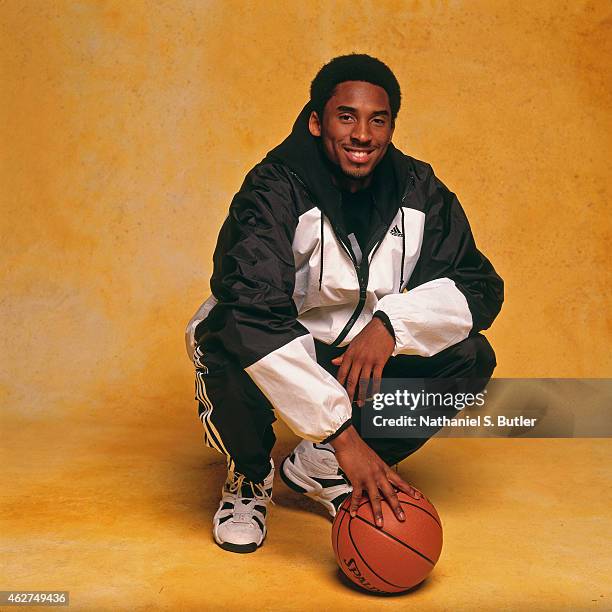 Kobe Bryant of the Los Angeles Lakers poses for a portrait during NBA All-Star Weekend on February 6, 1998 in New York City. NOTE TO USER: User...