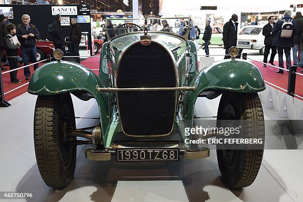 Bugatti Royale Le Roadster 1932 is displayed at the Retromobile car show on February 4, 2015 in Paris. AFP PHOTO / ERIC FEFERBERG