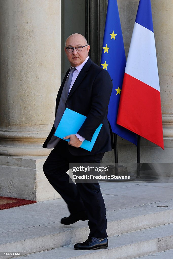 French President Francois Hollande Receives Alexis Tsipras, The New Greek Prime Minister At Elysee Palace