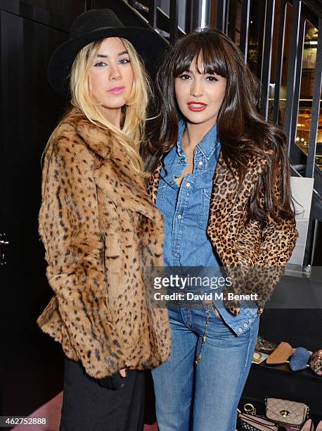 Roxanne McKee and Zara Martin attends the launch of the Pretty Ballerinas SS15 collection hosted by the face of the campaign Zara Martin at their...