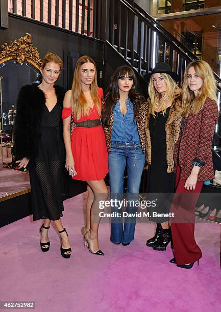 Millie Mackintosh, Amber Le Bon, Zara Martin, Roxanne McKee and Jade Williams aka Sunday Girl attend the launch of the Pretty Ballerinas SS15...