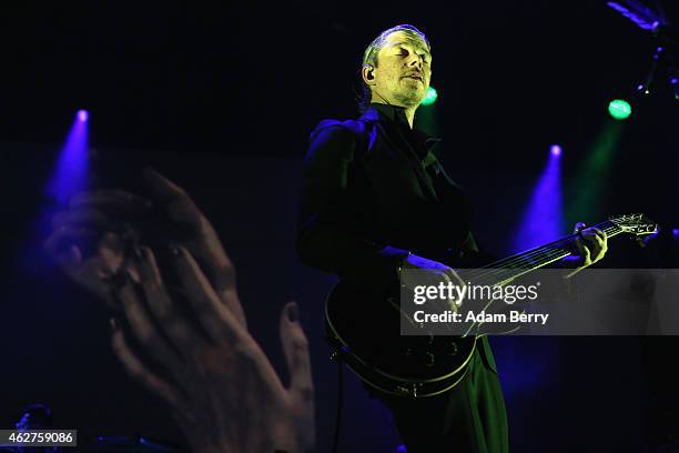 Paul Julian Banks of Interpol performs during a concert at Columbiahalle on February 4, 2015 in Berlin, Germany.