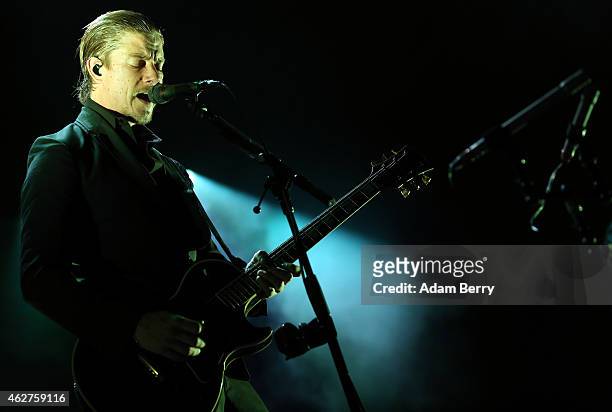 Paul Julian Banks of Interpol performs during a concert at Columbiahalle on February 4, 2015 in Berlin, Germany.