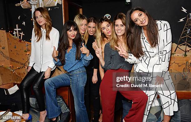 Rosie Fortescue, Zara Martin, Laura Whitmore, Amber Le Bon, Roxanne McKee, Jade Williams aka Sunday Girl and Roxie Nafousi attend an after party...