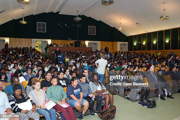 General view of atmosphere at the RushCard Keep The Peace LA at Susan Miller Dorsey High School on February 4, 2015 in Los Angeles, California.