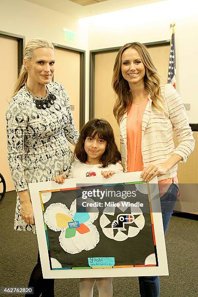 Molly Sims and Stacy Keibler attend the Yoobi & Starlight Children's Foundation Give Event at Children's Hospital Los Angeles on February 4, 2015 in...