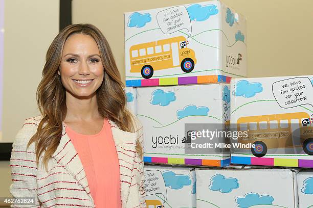 Actress Stacy Keibler attends the Yoobi & Starlight Children's Foundation Give Event at Children's Hospital Los Angeles on February 4, 2015 in Los...