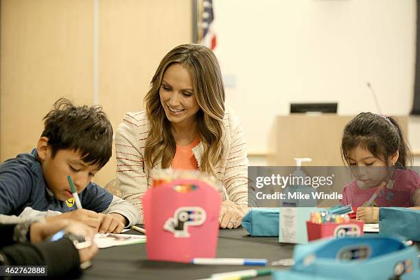 Actress Stacy Keibler attends the Yoobi & Starlight Children's Foundation Give Event at Children's Hospital Los Angeles on February 4, 2015 in Los...