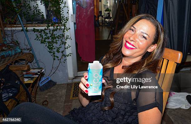 Actress Marabina Jaimes behind the scenes at Mayasutra Hosts The Starving Artists Project - Backstage on February 3, 2015 in Los Angeles, California.