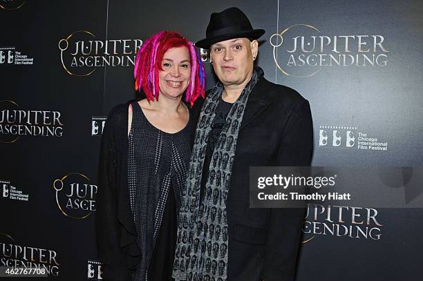 Writers/Directors Lana and Andy Wachowski attend a screening of Jupiter Ascending at AMC River East Theater on February 4, 2015 in Chicago, Illinois.