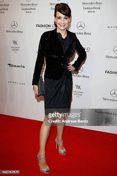Anna Maria Kaufmann attends the Minx by Eva Lutz show during Mercedes-Benz Fashion Week Autumn/Winter 2014/15 at Brandenburg Gate on January 15, 2014...