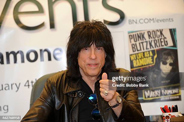 Marky Ramone of The Ramones signs copies of his book "Punk Rock Blitzkrieg: My Life As A Ramone" at Barnes & Noble Staten Island on February 4, 2015...