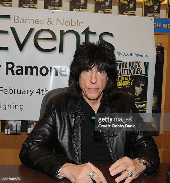 Marky Ramone of The Ramones signs copies of his book "Punk Rock Blitzkrieg: My Life As A Ramone" at Barnes & Noble Staten Island on February 4, 2015...