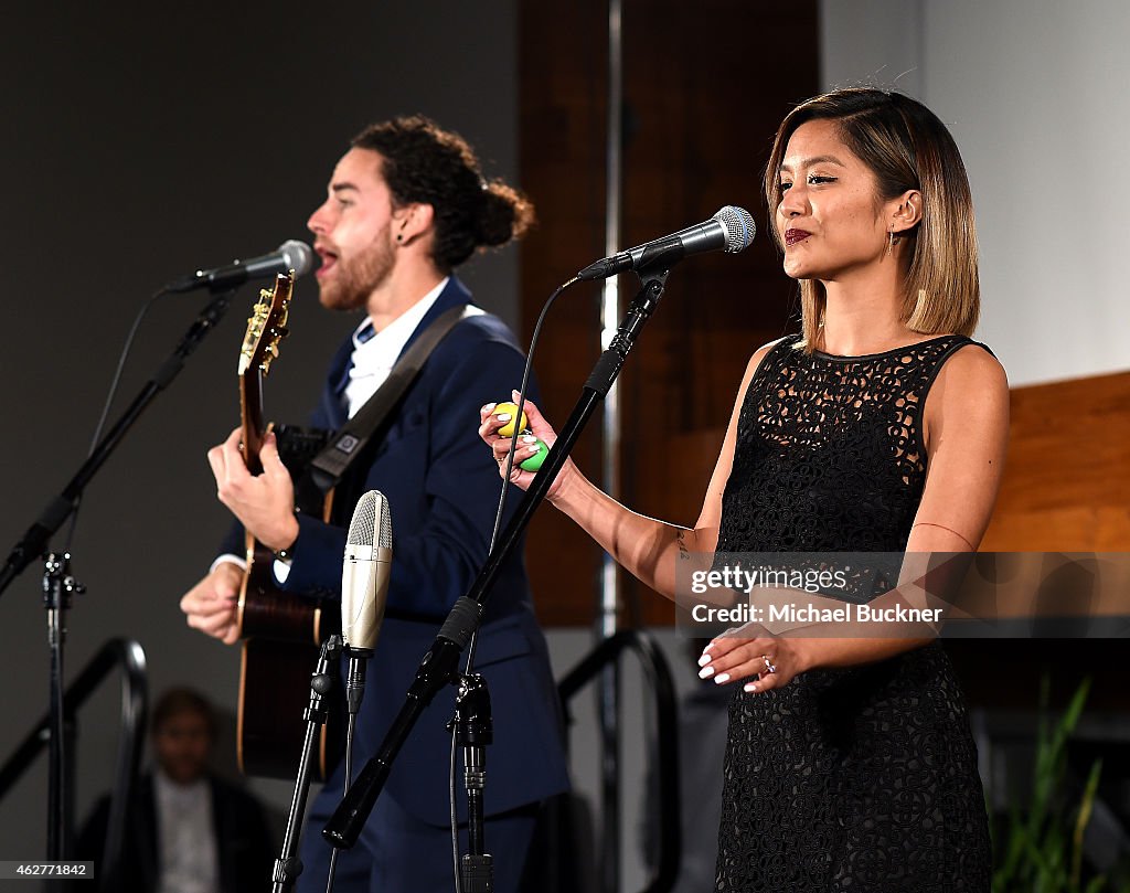 Carissa Rae Michael Alvarado and Carissa Rae Alvarado of Us The Duo perform at ...