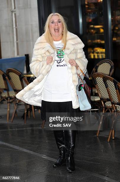 Vanessa Feltz sighting at the BBC on February 5, 2015 in London, England.