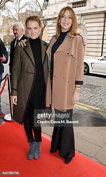 Alice Eve and mother Sharon Maughan attend a VIP Screening of "Still Alice" at The Curzon Mayfair on February 5, 2015 in London, England.