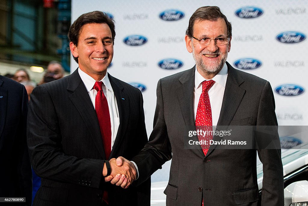 Spanish Prime Minister Mariano Rajoy Visits A Ford Car Plant