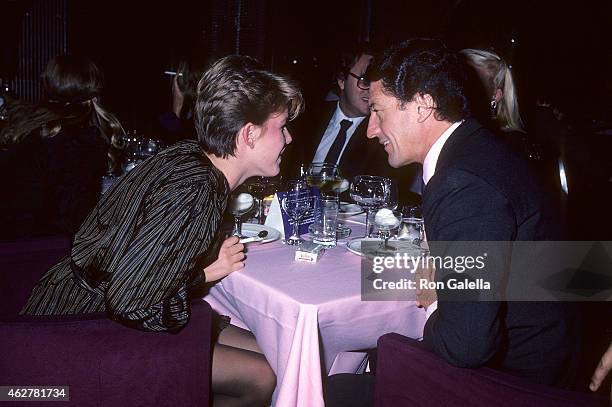 Model Marcy Schlobohm and businessman Philippe Junot on October 23, 1981 at Regine's in New York City.