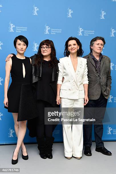 Actress Rinko Kikuchi, director Isabel Coixet and actors Juliette Binoche and Gabriel Byrne attend the 'Nobody Wants the Night' photo call during the...