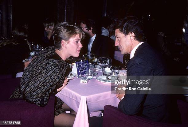 Model Marcy Schlobohm and businessman Philippe Junot on October 23, 1981 at Regine's in New York City.