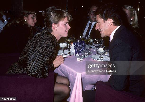 Model Marcy Schlobohm and businessman Philippe Junot on October 23, 1981 at Regine's in New York City.