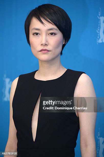 Actress Rinko Kikuchi attends the 'Nobody Wants the Night' photo call during the 65th Berlinale International Film Festival at Grand Hyatt Hotel on...
