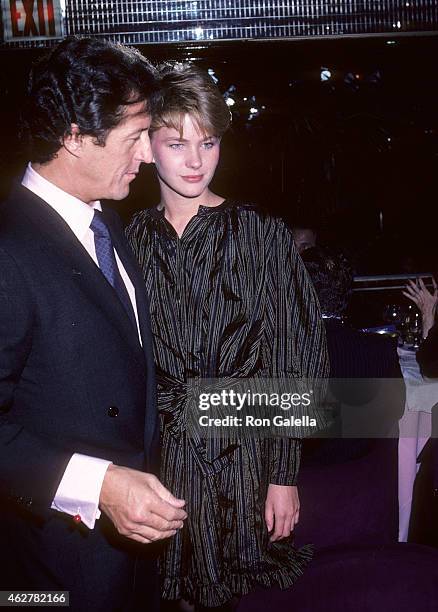 Model Marcy Schlobohm and businessman Philippe Junot on October 23, 1981 at Regine's in New York City.