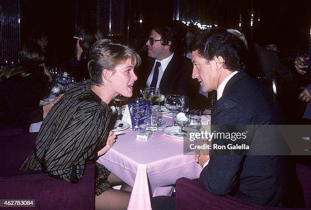 Model Marcy Schlobohm and businessman Philippe Junot on October 23, 1981 at Regine's in New York City.